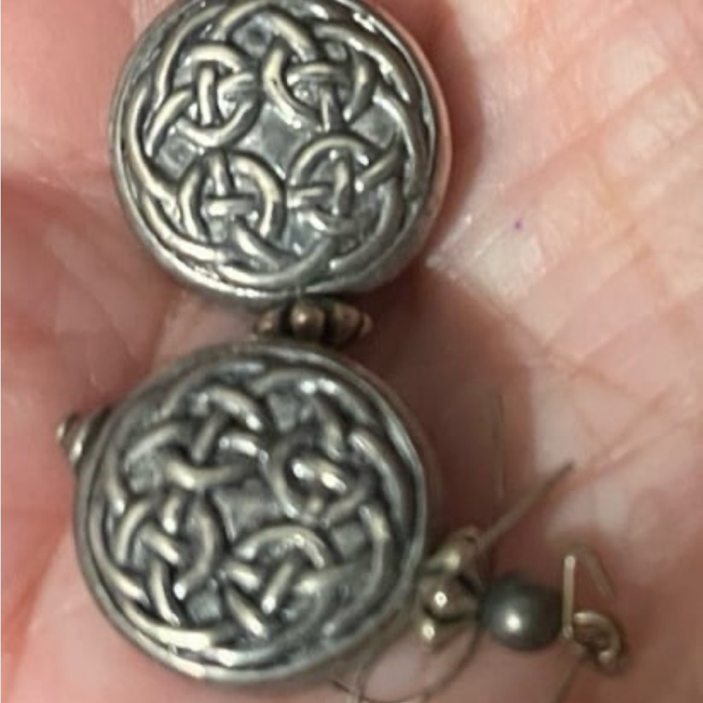 Silver Celtic earrings